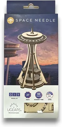 Laser Cut Wooden Space Needle Model